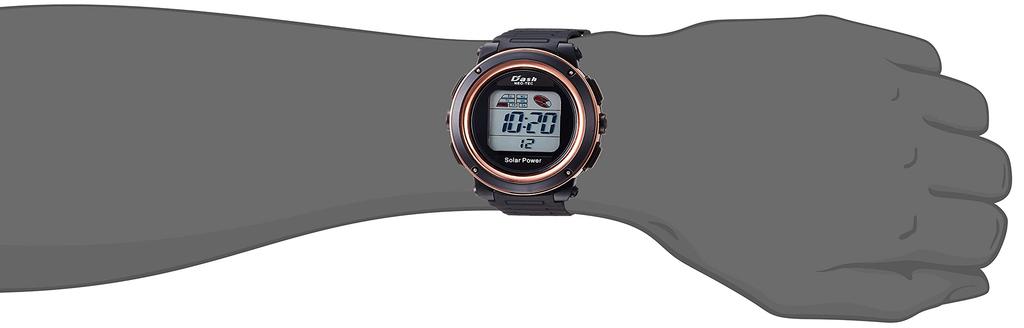 Arias ADWW19020SOL-02 Men's Solar Digital Dash Watch, Waterproof, Multi-Function, Backlight, Urethane Strap, Black