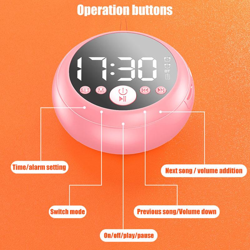 Buy FM Radio LED Digital Smart Mirror Alarm Clock Watch Table BT 5.0
