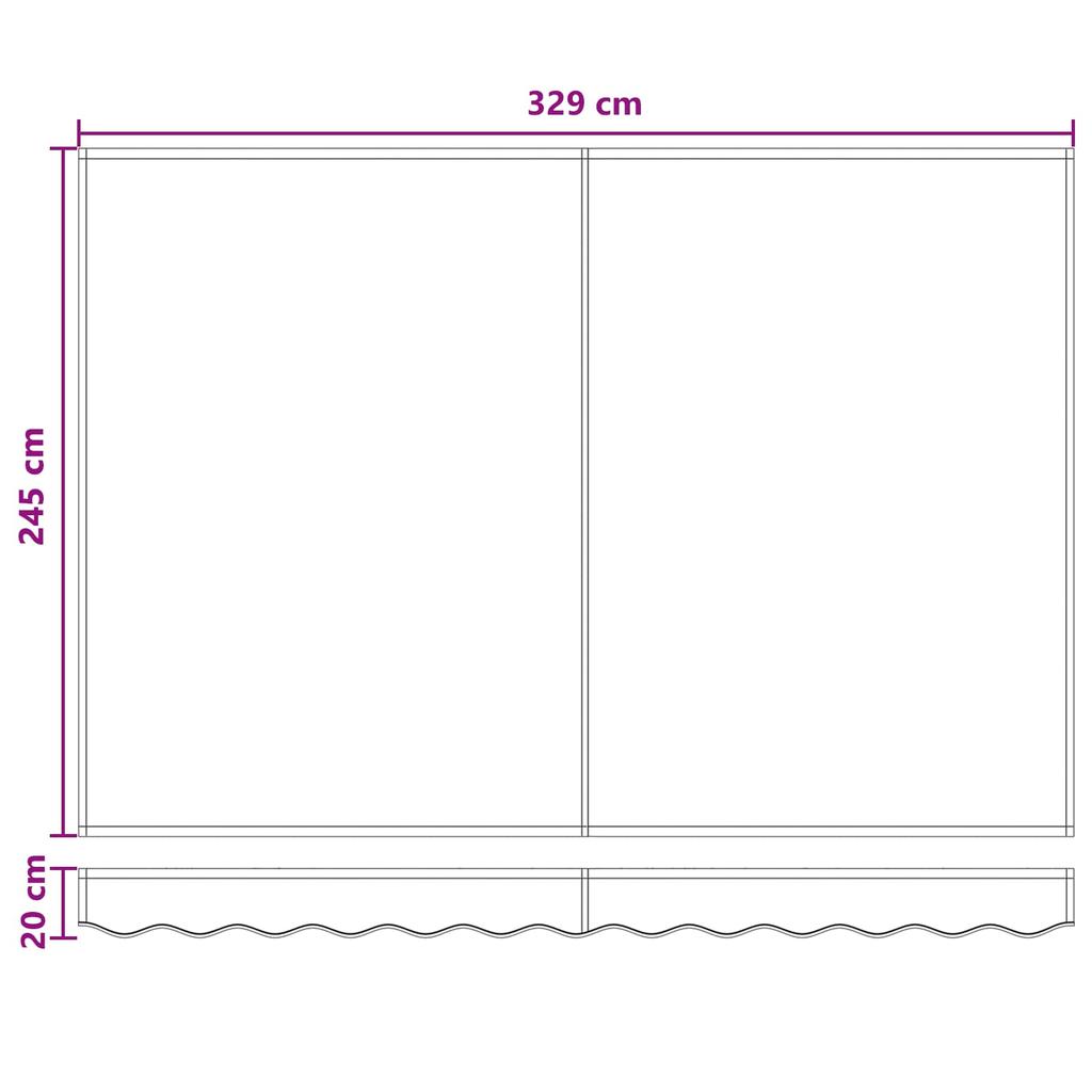 Electric Retractable Awning Taupe 3.5 x 2.5 m