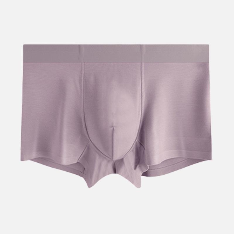 2026 New Men's Seamless Mid-Waist Antibacterial Breathable Boxer Briefs, Thin Style