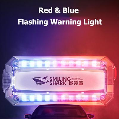 Outdoor Rot Blau Stroboskoplicht Polizeilicht Warnlichter USB Wiederaufladbare Taschenlampe Schulterclip Blinkend
