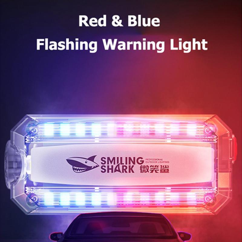Outdoor Red Blue Strobe Light Police Light Warning Lights Usb Rechargeable Flashlight Shoulder Clip Flashing