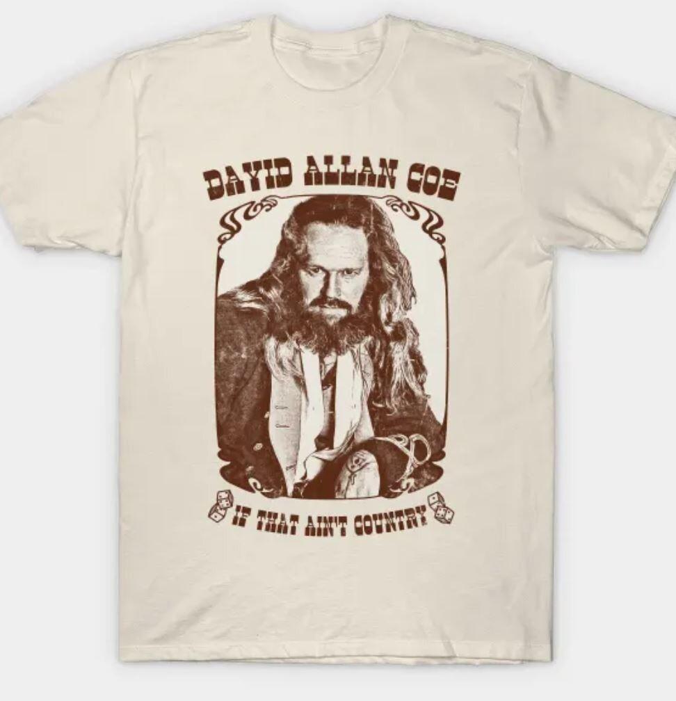 VTG David Allan Coe 2008 Welttournee Shirt Klassisches Schwarz Unisex S-5XL T386