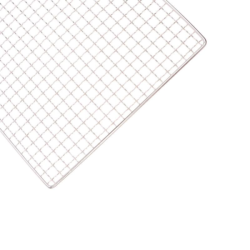Stainless Steel Camping Grill Rack Grate Mesh Pads Portable Square Grilling Net Fire Cooking Outdoor Traveling Picnic Bbq Pad