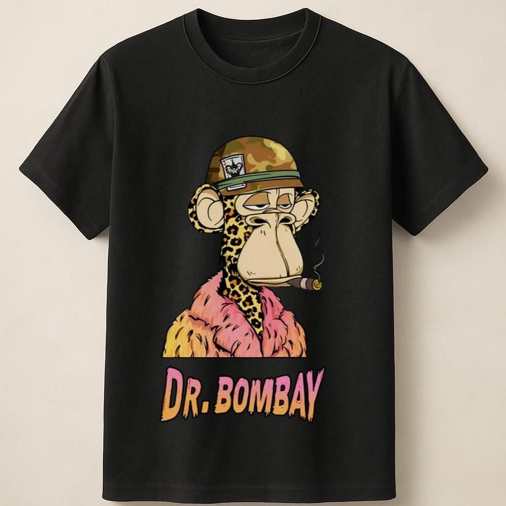Dr. Bombay Bored Ape Black Unisex T Shirt Unisex T-Shirt L