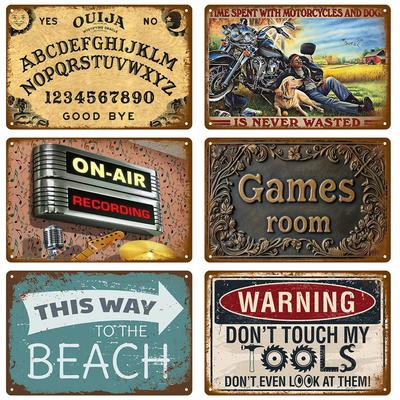 Retro Plates Poster Metal Sign Wall Art Mural Room Home Decoration Decor Vintage Tin Sign Mancave Signboard Bar Garage Plate Bar