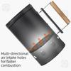 Stainless Steel BBQ Carbon Barrel With Handle Charcoal Bucket  Yard