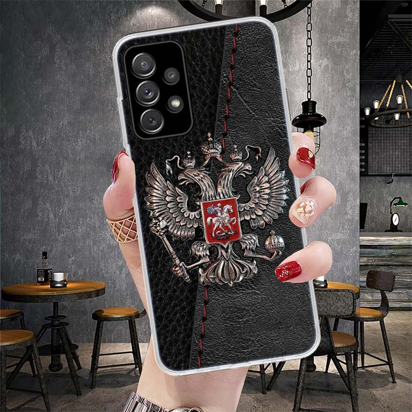 Russia Russian Flags Emblem Soft Phone Case For Samsung Galaxy A12 A22 A32 A52 A72 A02S A51 A50S A71 A70 A31 A20S Note 20 Ultra