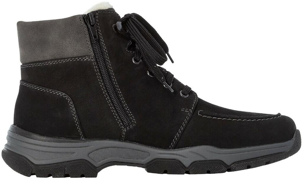 Ботинки Rieker черные замшевые с водонепроницаемой подкладкой 31240
