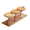 Three-Piece Glass Seasoning Jar Set with Wooden Salt Shaker and Sugar Bowl - Creative Kitchenware