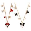 And Minnie Mouse Oil Drip Alloy Pendant Necklace, Simple Multi-Layer Collarbone Necklace, Cartoon Cosplay Jewelry