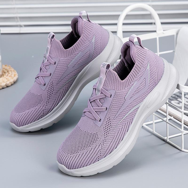 Fashion Autumn New Knitted Shoes Mom Shoes Connected Mail Order Sports Casual Shoes Ladies Casual Comfortable Single Shoes Men