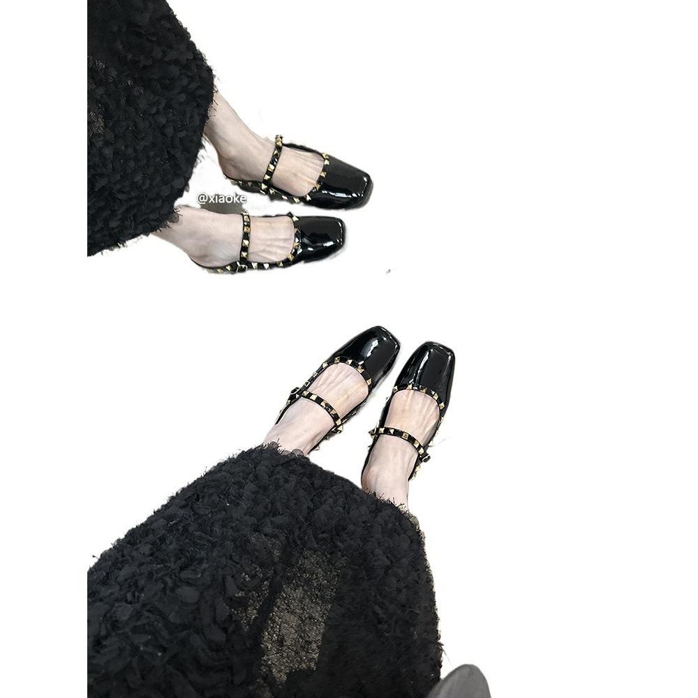 XINZHOU Xiaoxiangfeng Tasche Kopf Halbschuhe Damen Außenbekleidung 2025 Frühling und Sommer neu Französisches Temperament Muller Hausschuhe