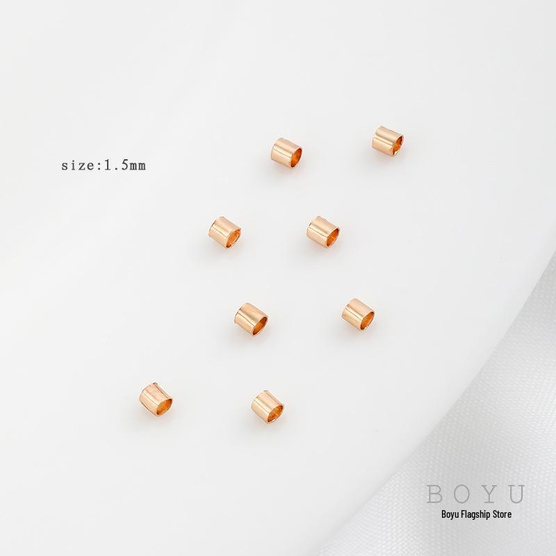 14K Gold Positionierverschluss Schließe Clip für DIY Perlenkette - Farbbeständige Perlenendkappe