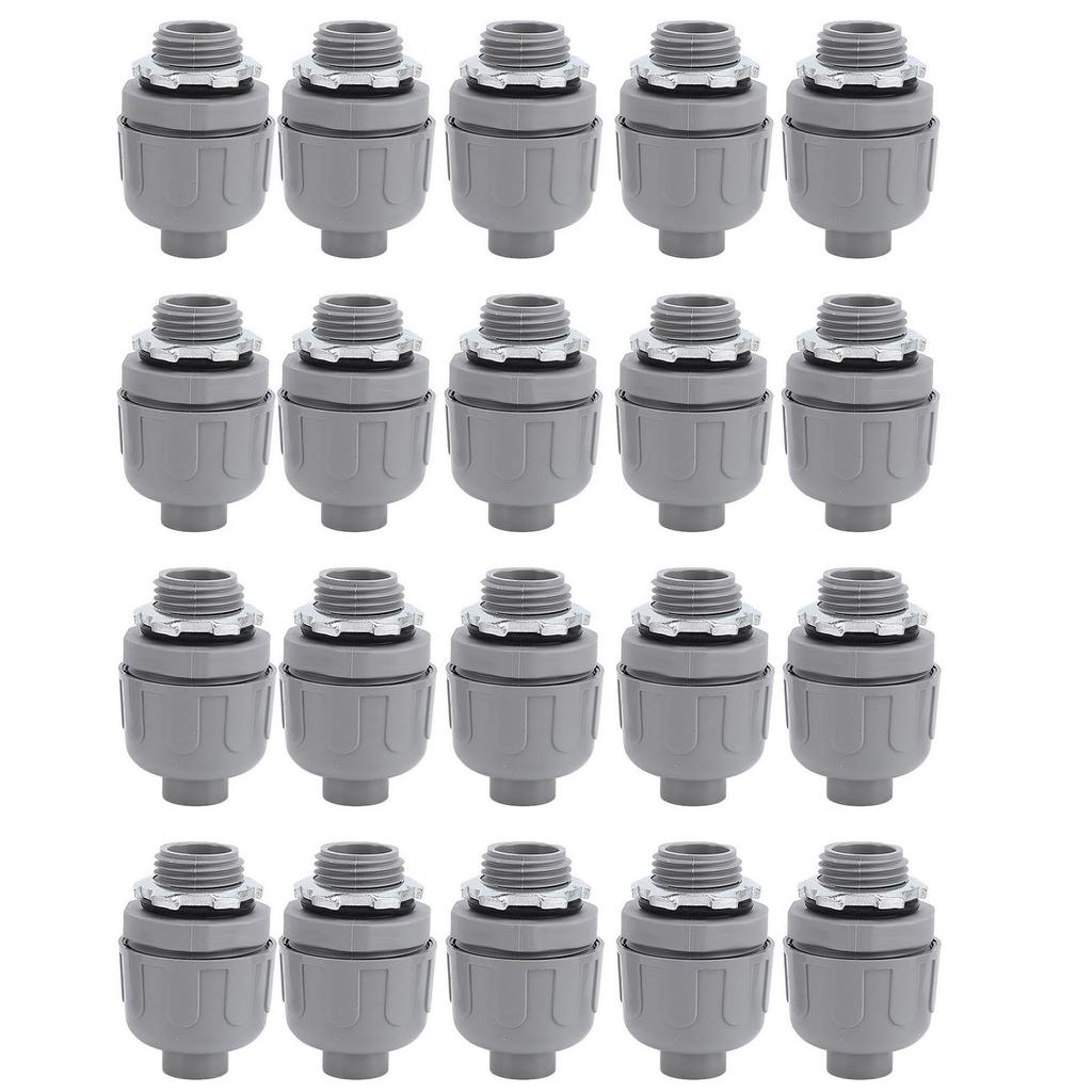 20 st Vattentäta rörkopplingar 1 2 tum NPT Nylon 6 Icke-metalliska rörfittings