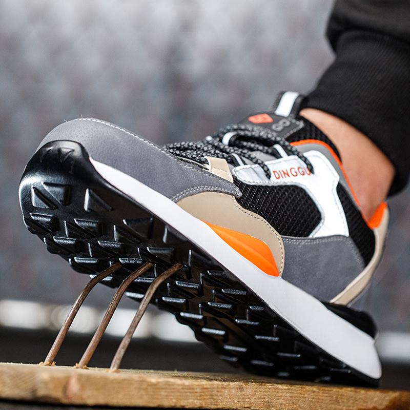 Fashion Security Sport Shoes Anti-Smash Anti-Puncture Work Shoes Breathable Safety Shoes Men Steel Toe Protective Shoes