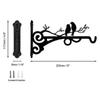 Metal Hanging Basket Hooks Solid With Screws Outdoor Plant Bracket Hook Plants Lantern 2pcs