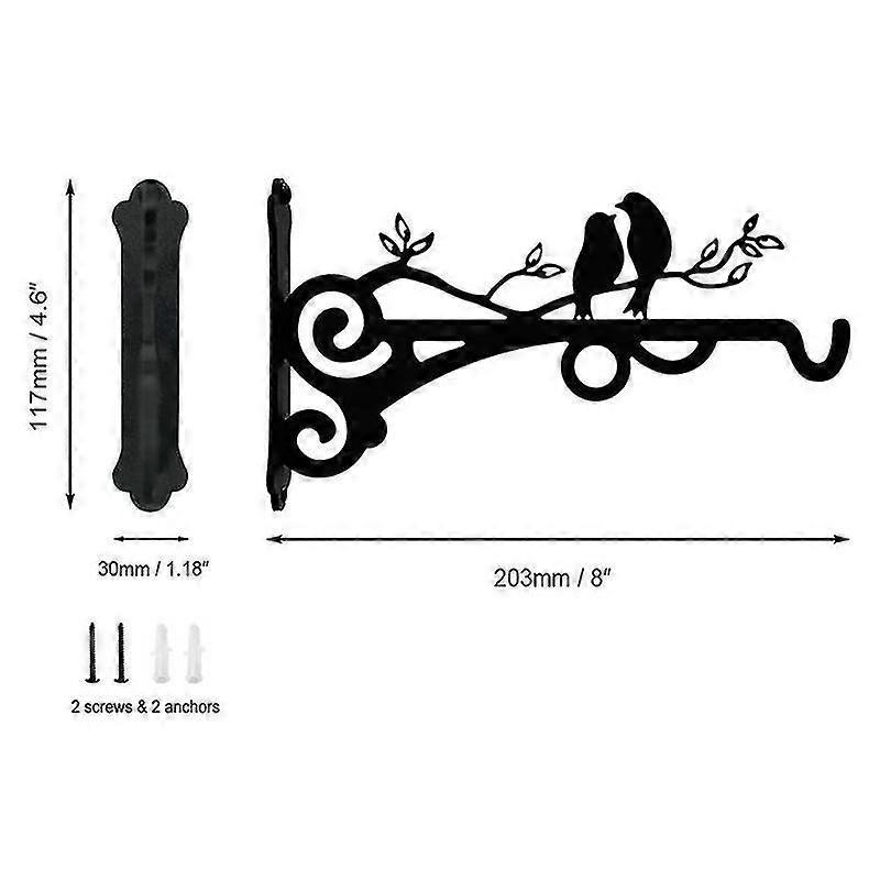 Metal Hanging Basket Hooks Solid With Screws Outdoor Plant Bracket Hook Plants Lantern 2pcs
