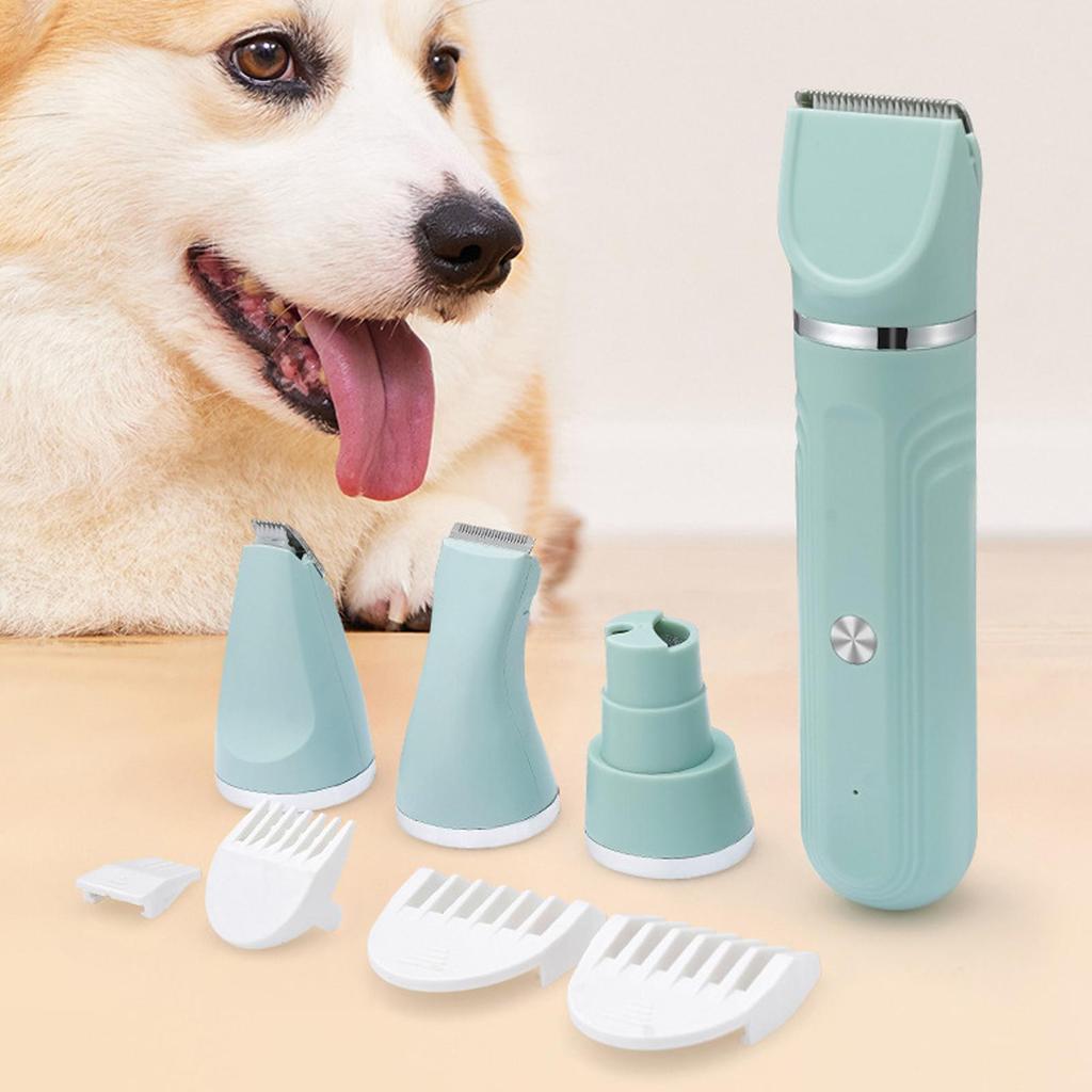 Dog Clippers for Grooming 4-in-1 Dog Grooming Clippers Rechargeable Professional Adjustable Tool Shears Scissors for Indoor Home