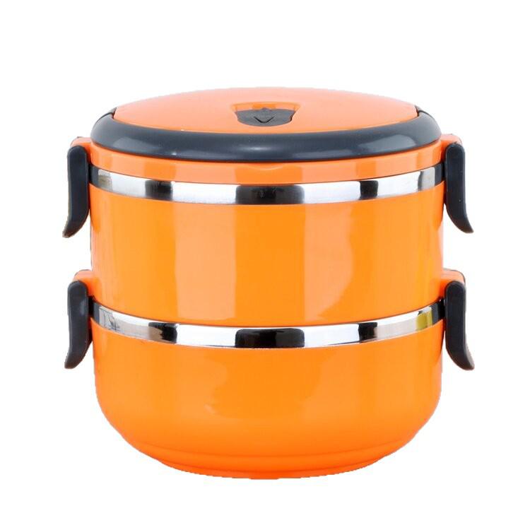 Stainless Steel Multi-layer Insulated Bento Box for Students and Office Use