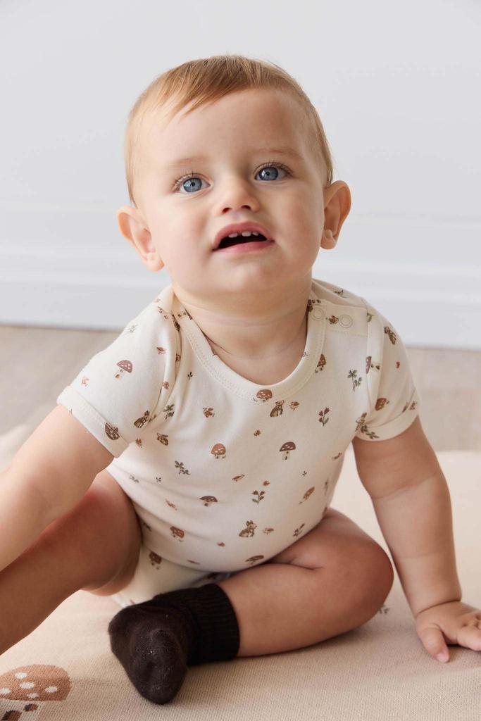 OC Short Sleeve Bodysuit Foraging Friends JBCO245226 Baby IVR 60 [Jamie Kay]