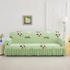 Cartoon straight row sofa cover all-inclusive four-season non-slip double armrest sofa cushion elastic sofa cover