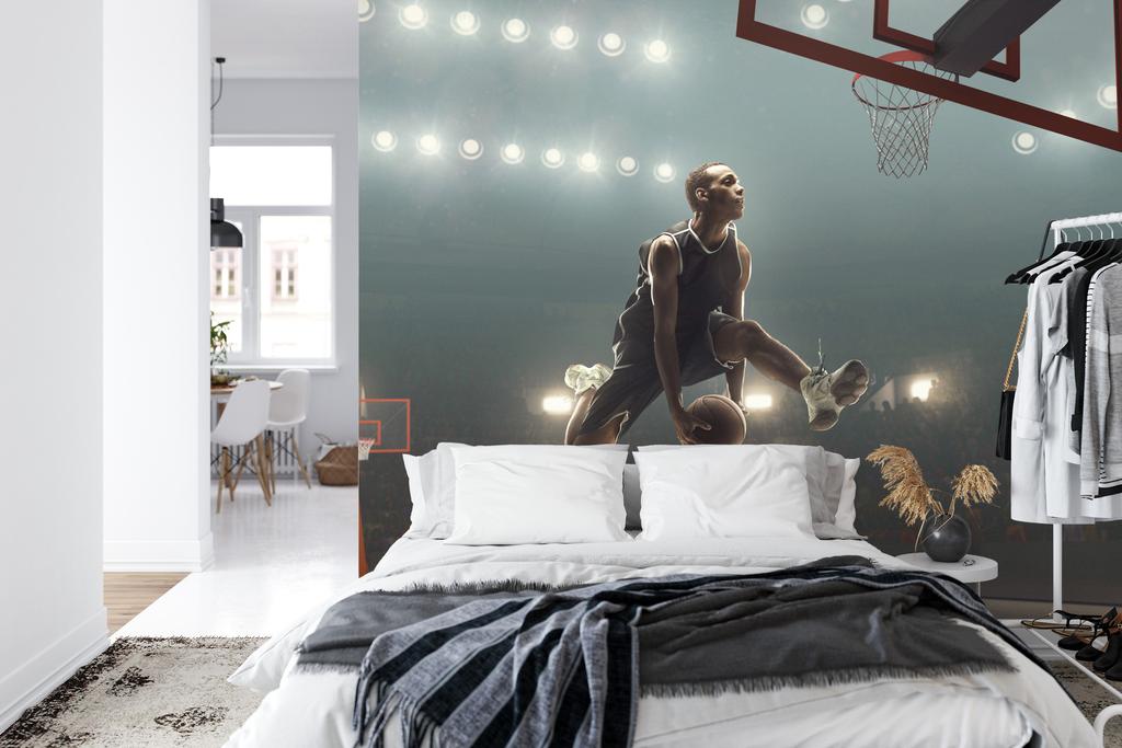 Photomural Basketball Player In The Air Self-Adhesive Mural 368x254