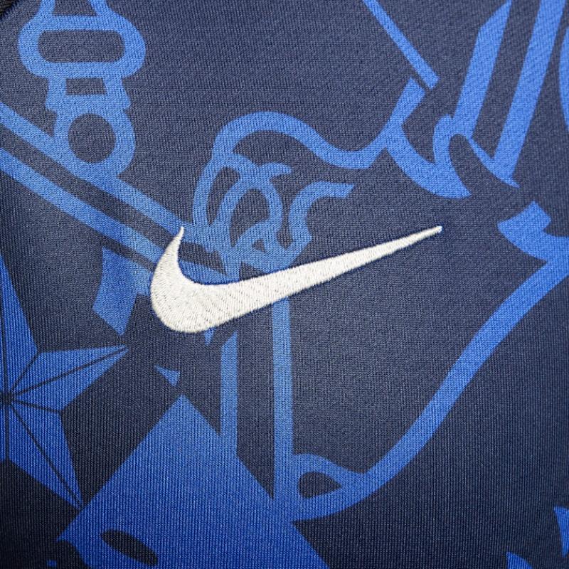 Nike Dri-FIT Slim Fit Moisture-Wicking Comfortable Long Sleeve Workout Shirt Men tops Deep-Blue FN4128-426