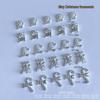 Silver Alloy Christmas Bow Nail Decorations: Light Luxury Styles with Snowflake & Bell Designs