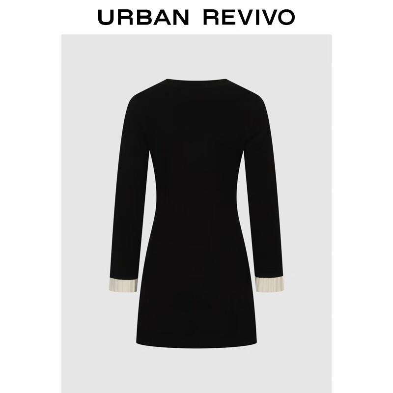 

UR 2025 Autumn Retro Colorblock Knit Mini Dress M