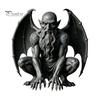 Halloween Gothic Decoration Gargoyle Figurine, Medieval Dark Winged Statue, Resin Retro Style Statue Horn Demon Ornament for Office Bookshelf