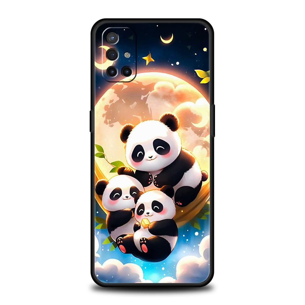 Cartoon Lovely Panda Phone Case for Oneplus 11 10T Nord N100 N10 10 7 8 9 9R 7T 8T N200 CE 2 9RT Pro 5G Silicone Cover Shell Bag