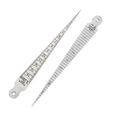 Kónusové meradlo Nerezová oceľ Merací nástroj na medzery a otvory Obojstranná klinovitá stupnica apertúry Sonda na medzery Plniaci merač 1-15 mm