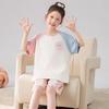 Melody Summer Loose Pajama Set for Girls - Thin Short Sleeve, Two-Piece, Medium & Large Sizes