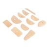 11pcs Pottery Trimming Tool Professional Wood Pottery Foot Shaper Tool for Carving Clay Molds Clay