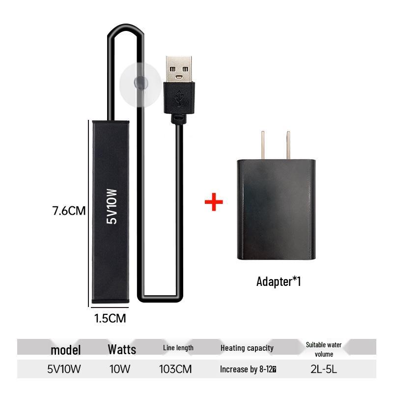 Mini Heating Rod for Small Fish Tanks: USB-Powered Automatic Temperature Controller for Turtles and Tropical Fish