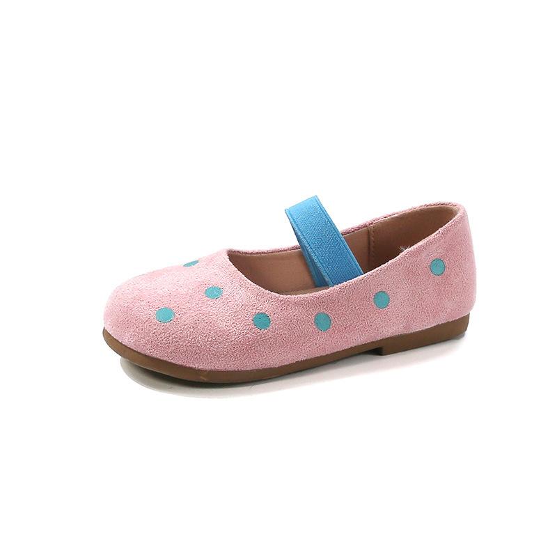 

Туфли Мэри Джейн принцессы на весну и осень, милые в горошек, детские туфли дуду, мягкая подошва, одинарные туфли на одном ремешке 23-25 One hand shot 3 pairs розовый