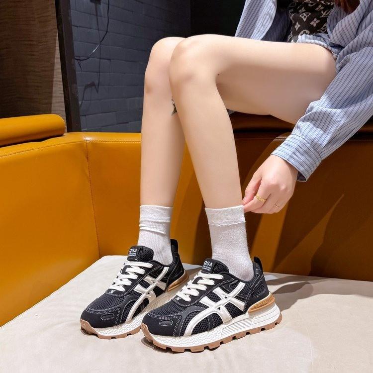 Inner Heightening Platform German Training Shoes Women's 2025 Autumn Models Versatile Mesh Forrest Gump Shoes Casual Sports Dad Shoes Women's Models