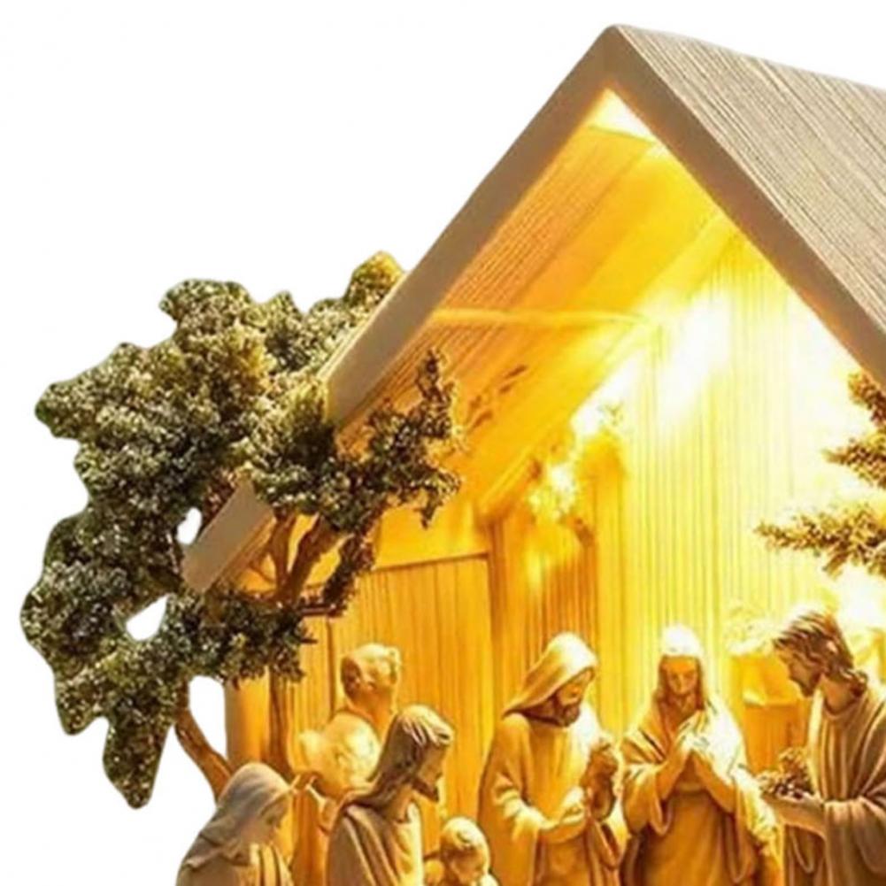 Nativity Scene Decor 2d Acrylic Nativity Scene Ornament Flat Christmas Tabletop Display Minimalist Christian Desktop Decor