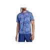 Under Armour Launch Elite All Over Print Crew Neck T-Shirt Men Tops Tech-Blue 1382615-432