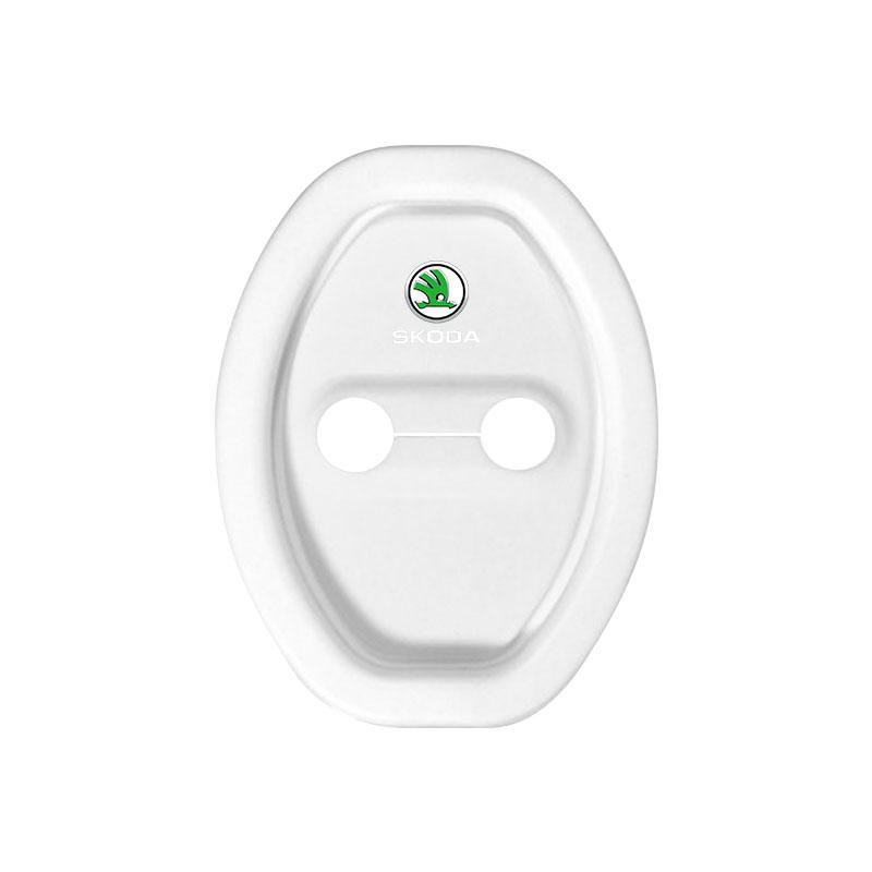 4Pcs Car Door Stopper Cover Door Lock Protective Covers For Skoda Octavia Superb Rapid Kodiaq Karoq Fabia Kamiq Roomster Citigo