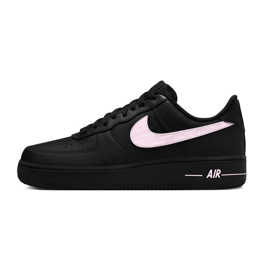 Nike Air Force 1 Slip Resistant Abrasion Resistant Low top Skateboard Shoes Unisex Black Pink CW2288-001(Team448-air)