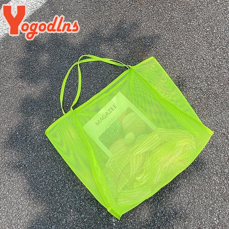 Literary Mesh Hollow Out Tote Bag For Women Summer Beach Bag Handbag Large Capacity Shoulder Bag Student Bookbags Sac