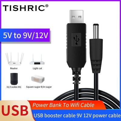 USB DC 5V na 12V 9V napájecí kabel USB na DC jack adaptérový kabel USB Boost napájecí kabel Zástrčka pro router 2,1 x 5,5 mm přes powerbanku YSL