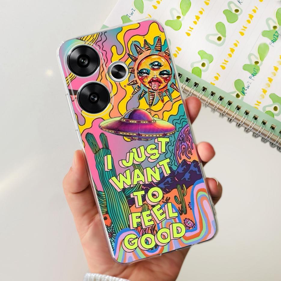 For Xiaomi Poco F6 Case Redmi Turbo3 New Fashion Painted Cover Soft Slim Phone Cases For Xiaomi Redmi Turbo 3 Poco F6 F 6 Bumper