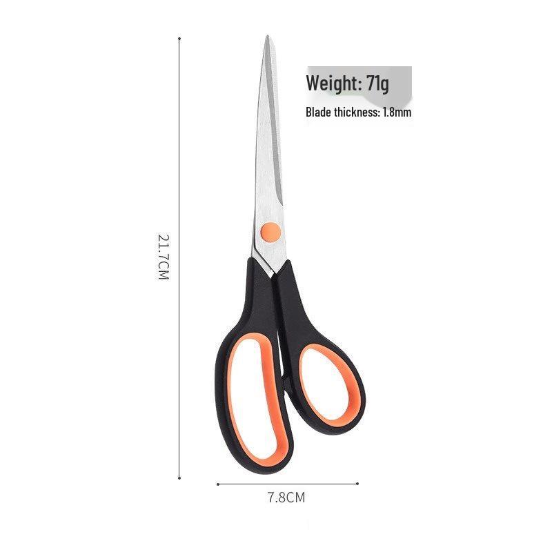 9-Inch Stainless Steel Handmade Scissors with Rubber and Plastic Handle for Household, Office, Tailoring, and Art