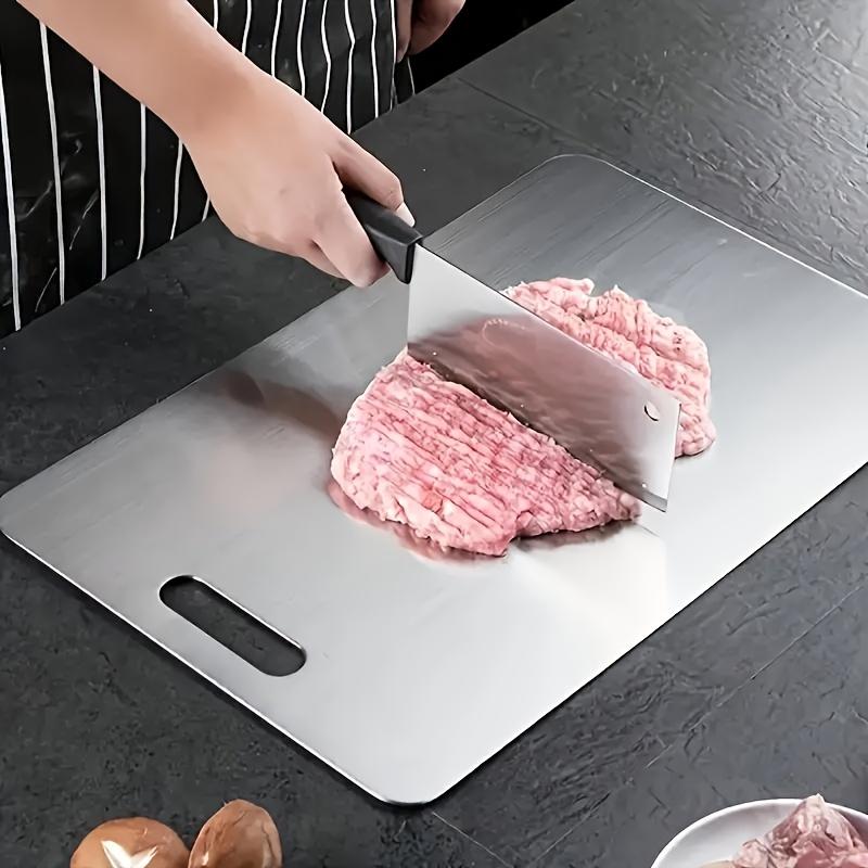 3pcs Premium Stainless Steel Cutting Board Set - Durable, Easy To Clean, Rust-Resistant, BPA-Free, Space-Saving Kitchen Ready for Food Preparation