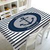 Strisce Blu e Bianche Decorazione di Lusso Cucina Matrimonio Tovaglia Tavolino da Caffè Tovaglia Impermeabile Nappe De Table