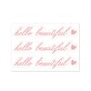 3Pc/Sheet  Transparent Passenger Princess Hello Beautiful Hello Gorgeous Rearview Mirror Decal Car Ornament Car Mirror Sticker