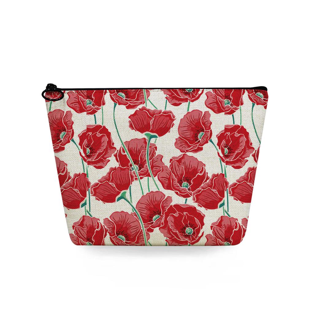 Women Flower Print Cosmetic Bag Toiletries Organize Travel Storage Case 6781